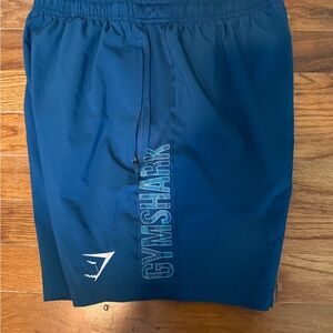Gymshark Navy Blue Training Shorts with Logo Tag